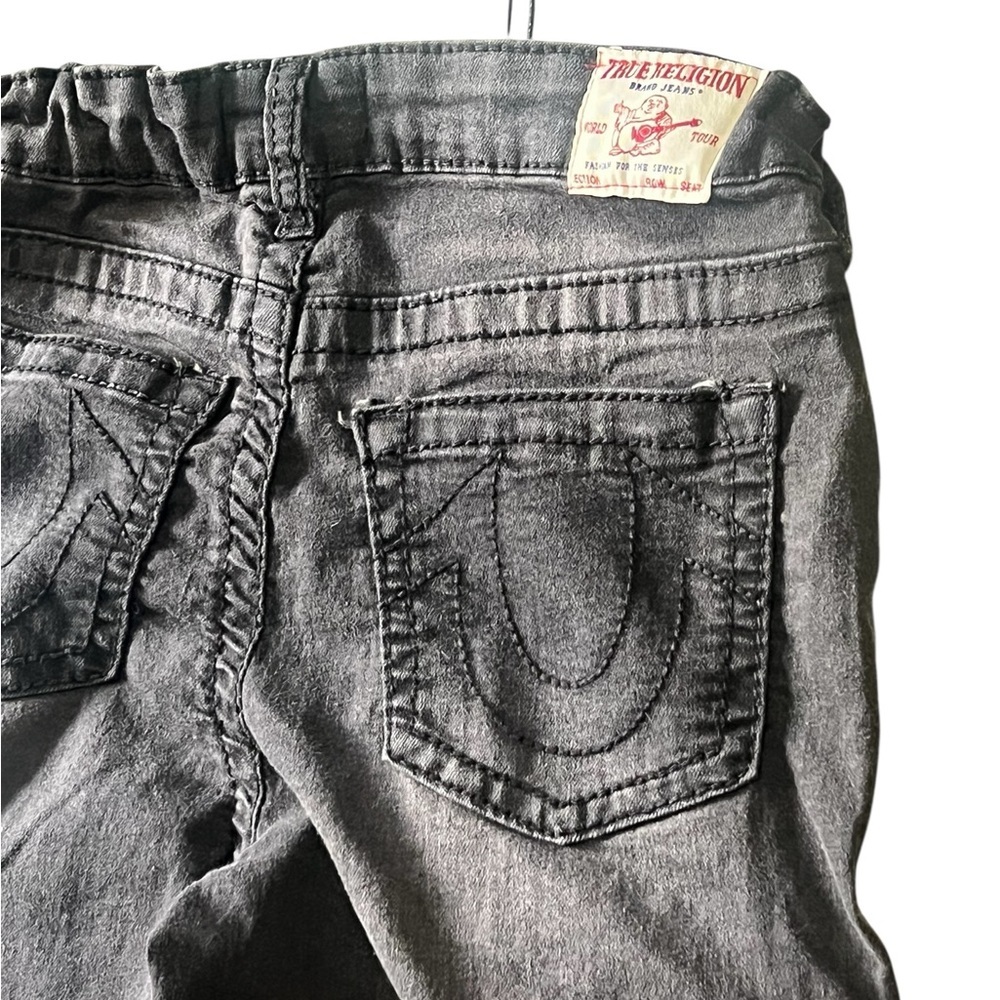 True Religion NWT Ricky relaxed straight cargo jeans in black adjustable waist - Picture 5 of 11